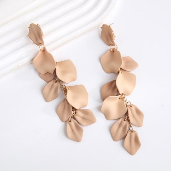 1 пара женских серег-лепестков в стиле ретро, ​​антиаллергенные легкие украшения для ушей, ювелирные изделия, подвесные серьги для выпускного вечера, коктейля, длинные висячие серьги