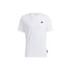 Adidas Back Pattern Printed Casual Breathable Sports Short Sleeve T-Shirt Unisex Tops White H20797