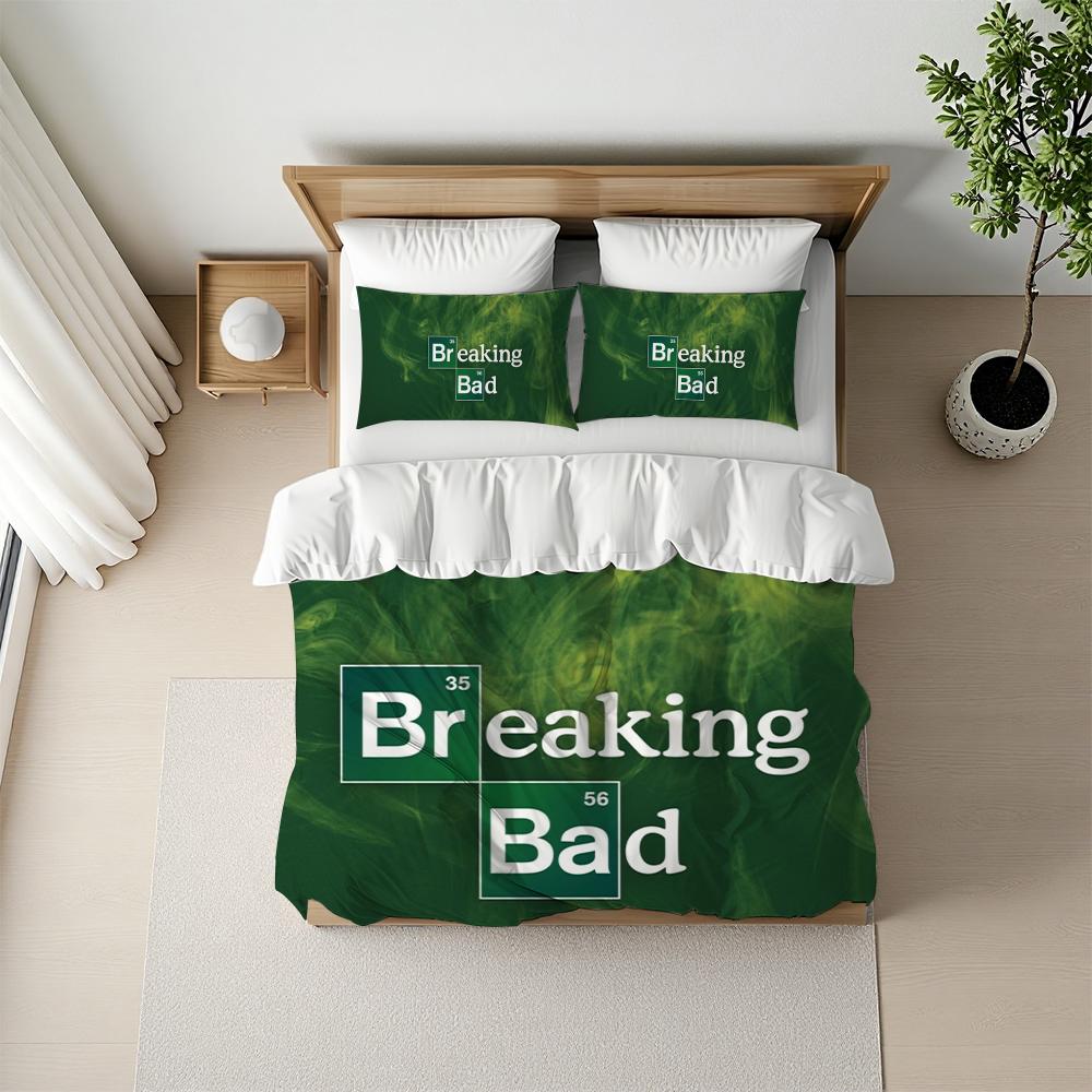 B-Breaking TV B-Bad Duvet Cover Set Home Style Bedding Soft Laundry Cotton Bed 3 Piece Set Student Dormitory Gift