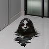 Fun Self-Adhesive Halloween Wall Decals Thriller Realistic Ghost Stickers Removable Wall Clings Party Layout