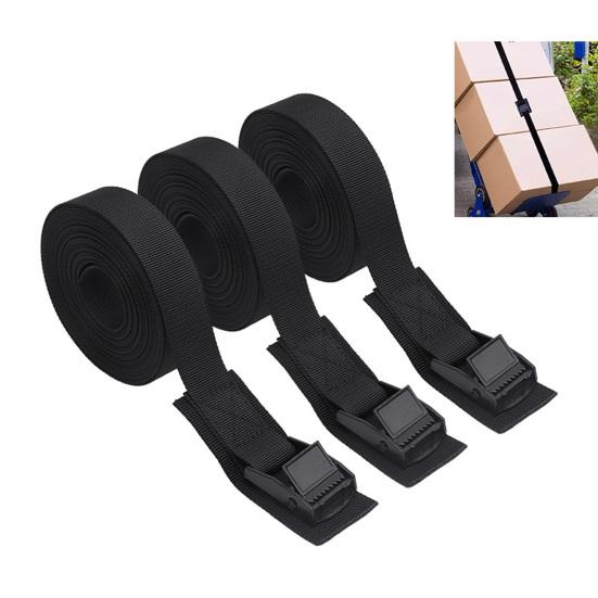 4/5M Quick Release Cam Buckle Cargo Strap Tie Down Nylon Strap 250KG Tensile Strength Lashing Strap Adjustable Car Roof Rack Strap for Kayak