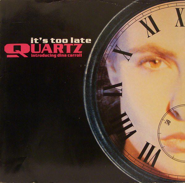 12-дюймовая пластинка QUARTZ INTRODUCING DINA CARROLL Its Too Late ITM312 Mercury 1991 UK Dance Electronica Б/у