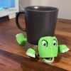 Screaming Turtle Coaster with Movable Eyes Limbs Anti-scald Heat-Resistant Cup Holder Kitchen Countertop Coffee Mug Holder Decoration