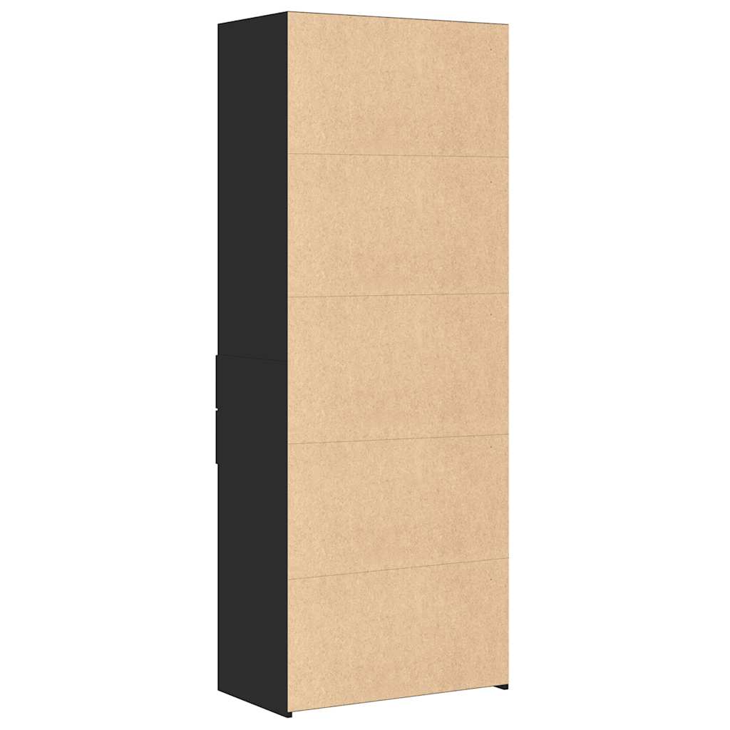 Highboard Black 70 x 42.5 x 185 cm Particleboard