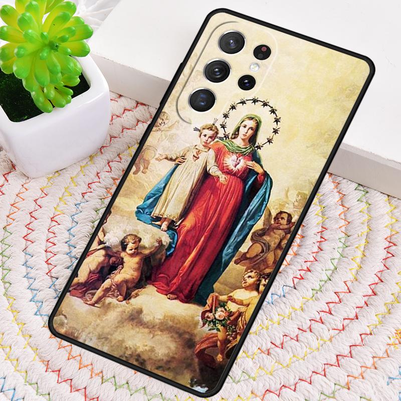 Virgin Mary And Jesus Heart TPU Phone Case For Samsung Galaxy note 10 pro S26 S25 S24 S23 S22 Ultra Plus S21 FE S20 Cover
