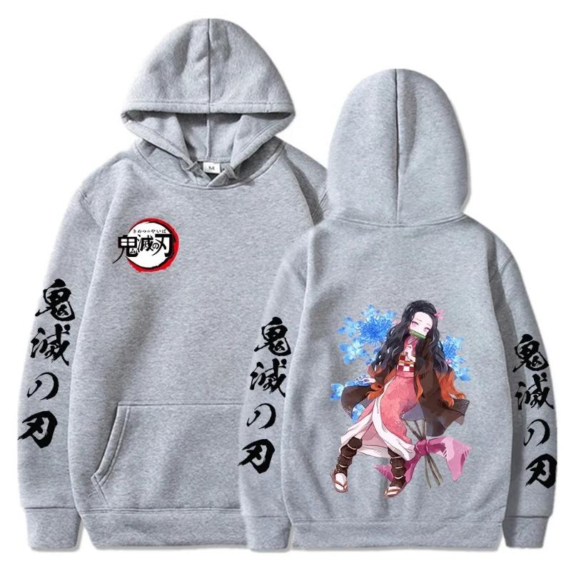 Autumn Winter Kamado Nezuko Cosply Hoodie Women Casual Streetwear Sweatshrit Kimetsu No Yaiba Hoodies