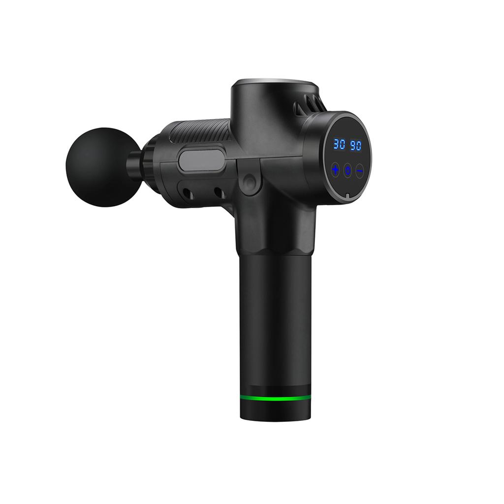 Массажный пистолет, массажер для глубоких тканей, 30 скоростей, ЖК-дисплей, сенсорный дисплей, фасции, упражнения, релаксация для тела, шеи, облегчение боли