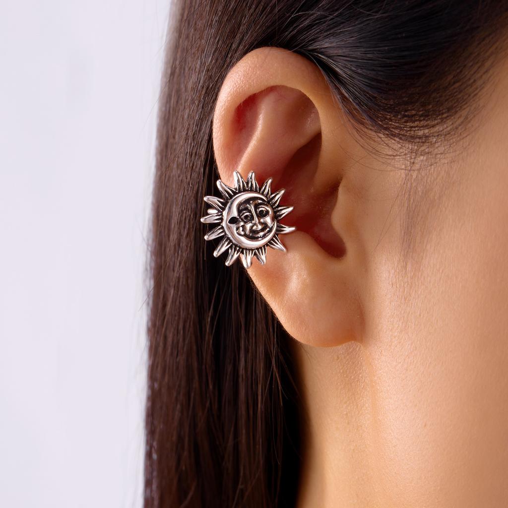 Серьги-каффы в виде морской звезды, клипсы для козелка уха для женщин, простые серьги-клипсы в виде ракушки с цветочным узором, для ушей без проколов, костяное кольцо, клипса для уха, подарок с цирконом для пляжного отдыха