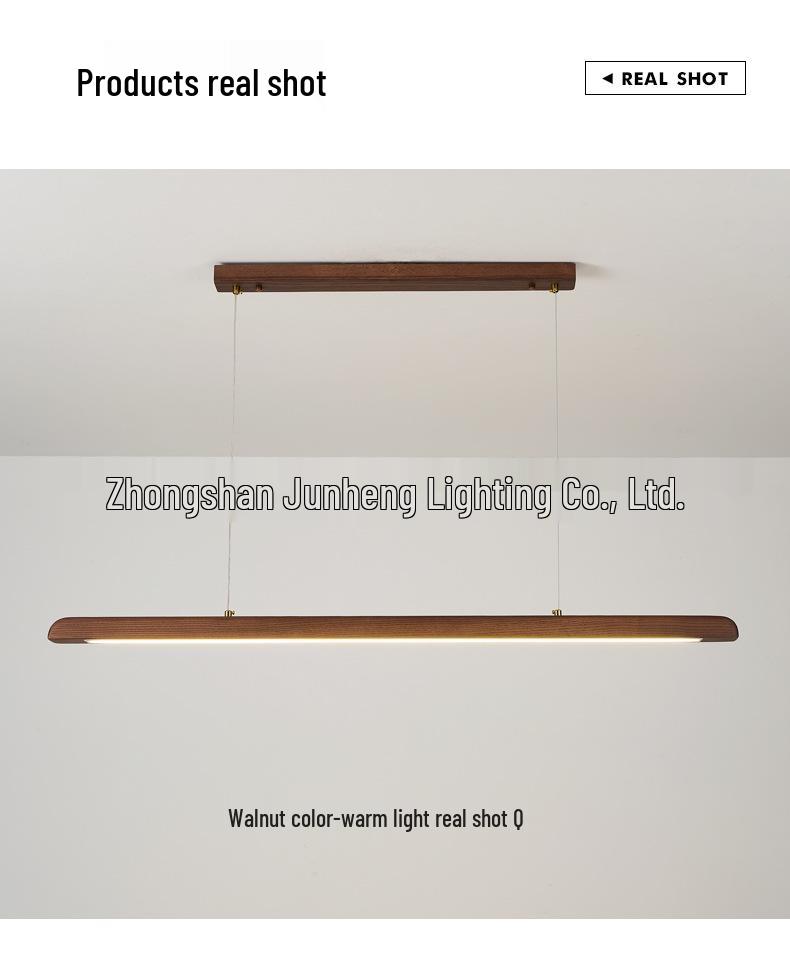 White Ash Solid Wood Zen Chandelier for Dining Room, Tea Room, Bar Counter, or Office Desk