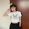 Best Friend Sisters Wear Short Short-sleeved T-shirt for Women In Summer New Korean Style Trendy Navel-open Harajuku Style Student Top