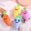 Popping Eye Carrot Squeeze Toy Anxiety Stress Relief Simulation Carrot Sensory Pinch Toy Kids Adults Cartoon Vegetable Fidget Toy