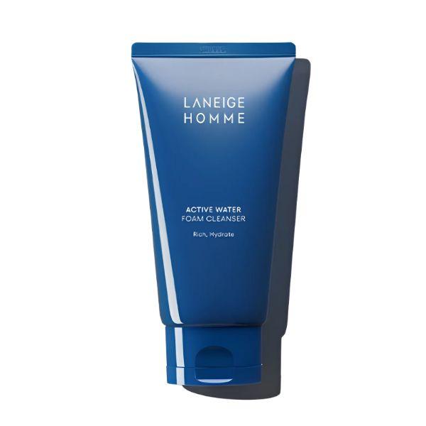 Laneige Homme Active Water Foam Cleanser Hydrating Deep Cleansing Facial Wash 150ml