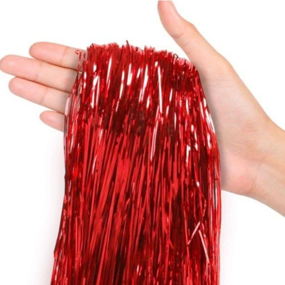 Silver Color Christmas Tree Metal Wire Tinsel Foil Fringe Christmas Decoration Supplies