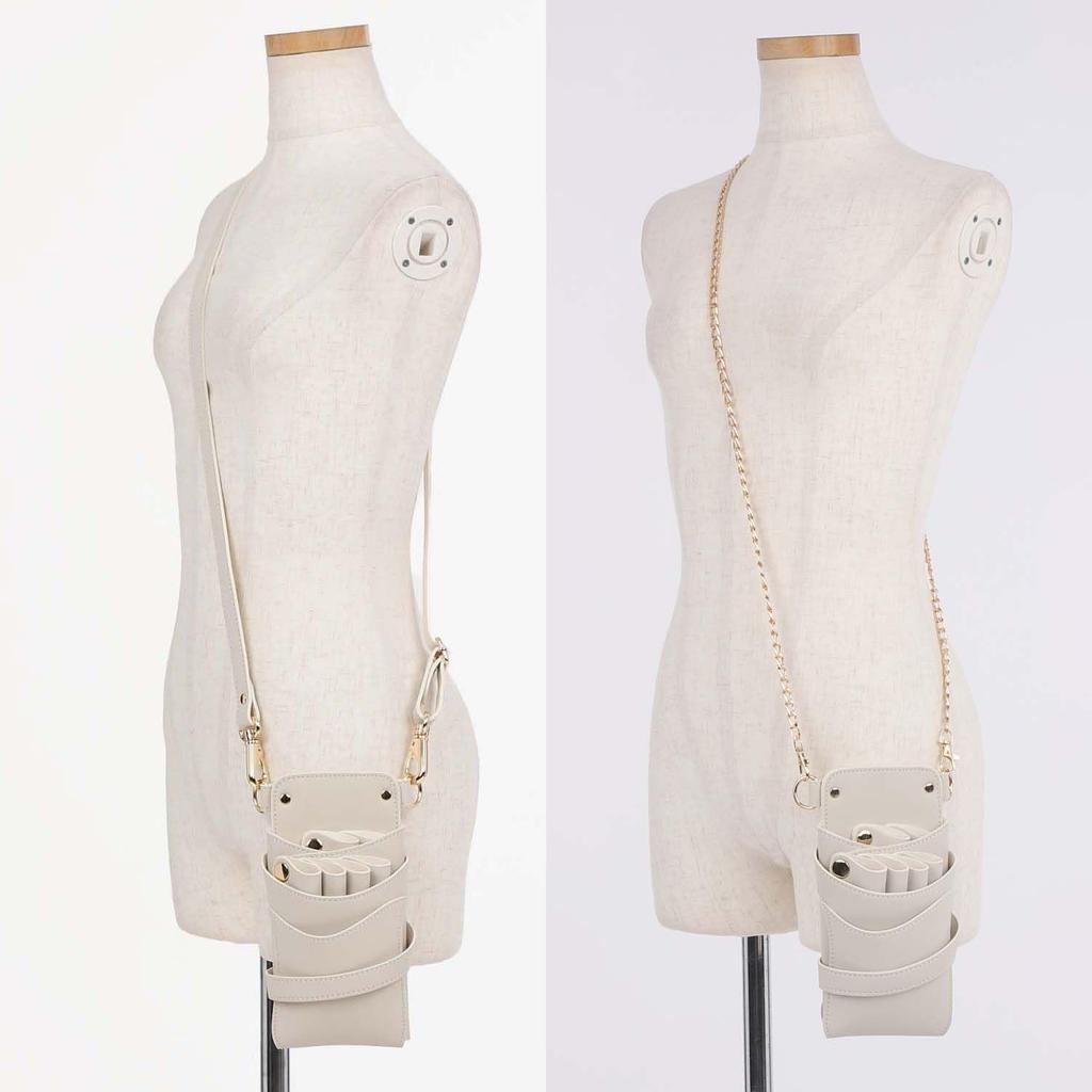 DEEDS Роскошный Стиль Sienna Чехол для Ножниц с Молоком Вмещает Парикмахерский Триммер Цепочка, Латте, 4-6 Ножниц,