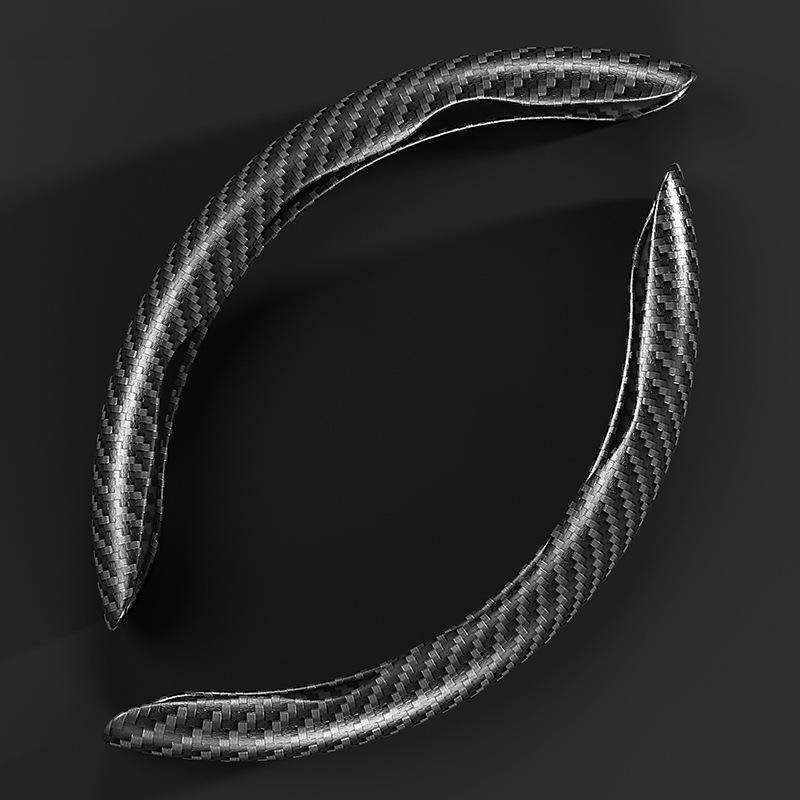 Universal Non-Slip Carbon Fiber Car Steering Cover Steering Wheel Booster Cover for Car Auto Interior Decorative Accessories