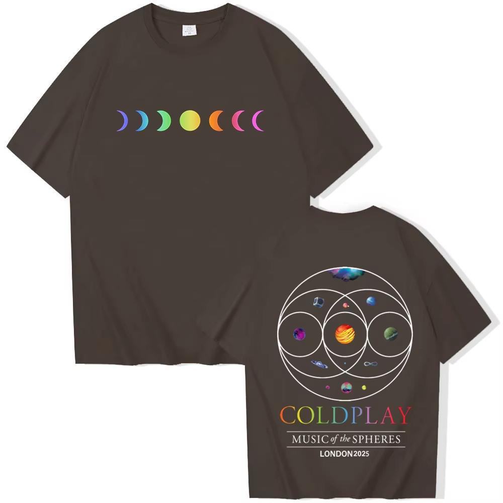 Coldplay London Tour 2026 Tshirt Harajuku Oneck Casual Shirt Gift Cotton Oversized Unisex Streetwear Trendy Y2k Short Sleeves