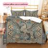 Vintage patterned animal  Pattern Bedding Quilt Set Quilt Cover Pillowcase Home Decoration  Gift (1 * duvet cover + 2 * pillowcase, without core)