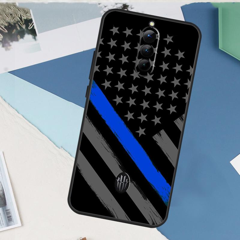 Police Thin Blue Line Flag For Nubia Red Magic 10 9 8 Pro Plus 6 7 6S 7S Pro 5G 6R Case For RedMagic 8S 9S Pro Plus