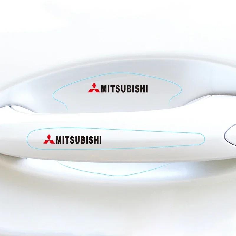 Car Door Handle Protective Door Bowl Anti Scratch Sticker for Mitsubishi Lancer L200 Pajero Sport Xpander Mirage Eclipse Decal