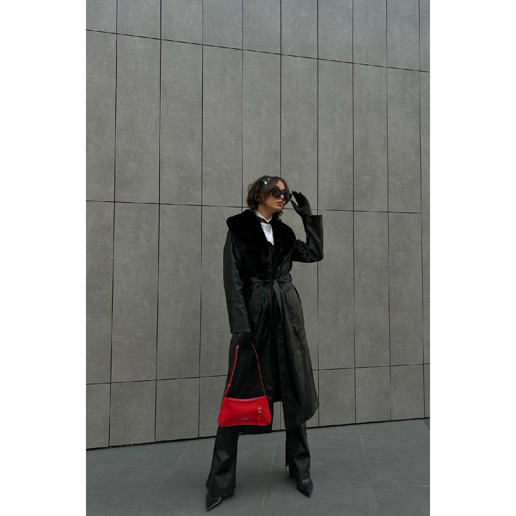 Сумка через плечо с поясом Темно-Бордовый Красный Eleanor