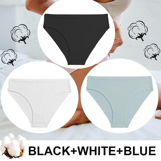 FINETOO 3 шт./лот, женские трусики с высокой талией, бесшовные трусики, нижнее белье, хлопковые трусы, сексуальное женское белье, женское нижнее белье