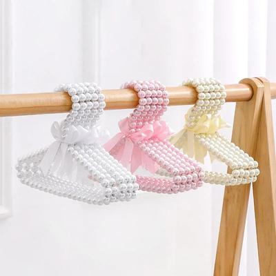5 шт. 30 см Детская вешалка с бантом из искусственного жемчуга, Детская вешалка, Детская вешалка для платьев, Органайзер для хранения одежды для домашних животных