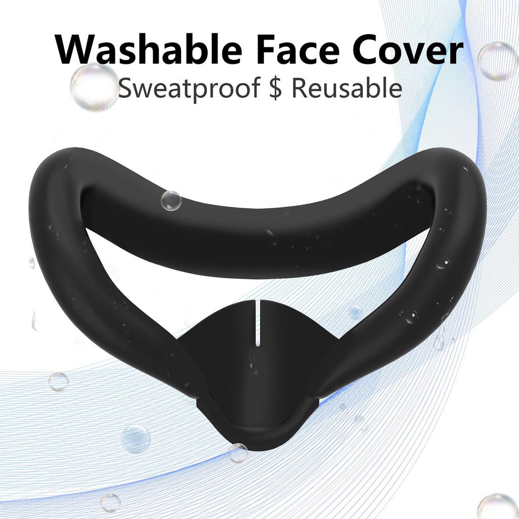 Набор из 5 предметов для Meta Quest3, силиконовая крышка для лица, защитная крышка для объектива, замена для Quest3 VR