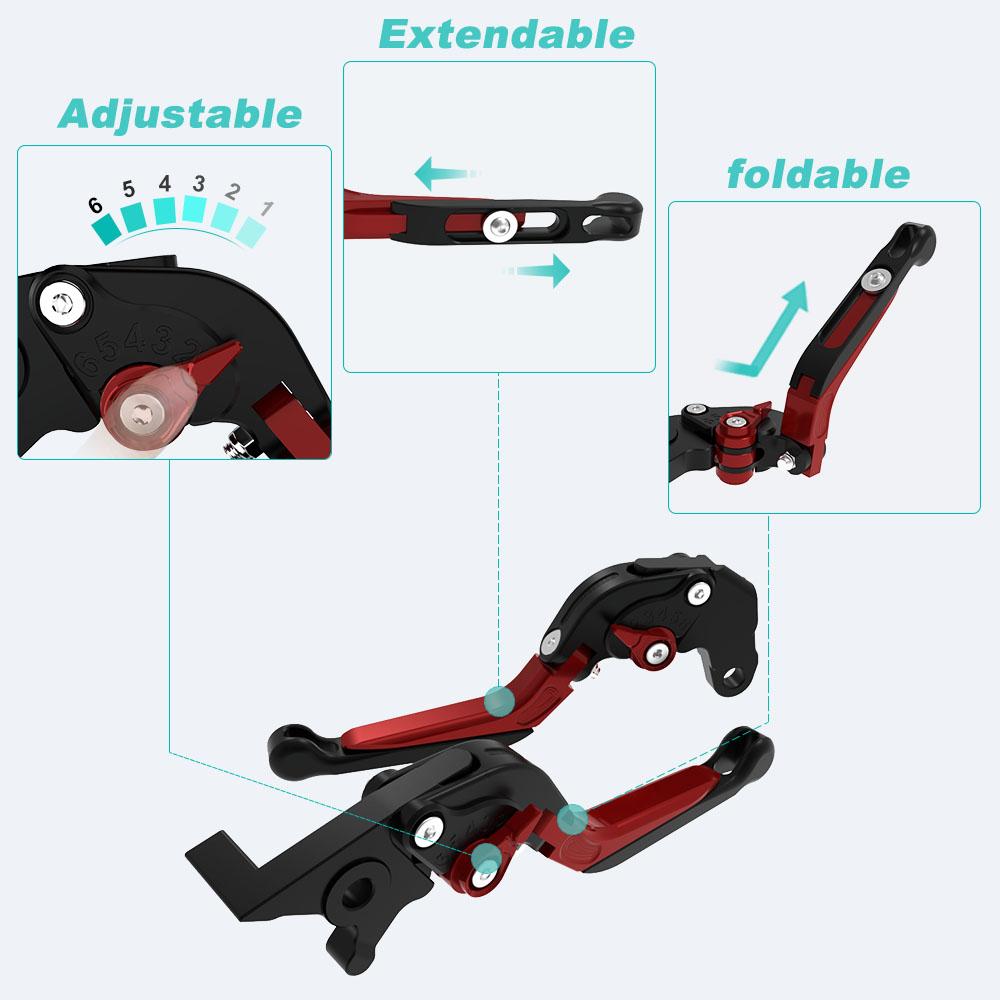 Motorcycle Brake Clutch Levers For Kawasaki ER-5 1997 GPZ500S 1987 1988 1989 1990 1991 CNC Adjustable Foldable Extendable