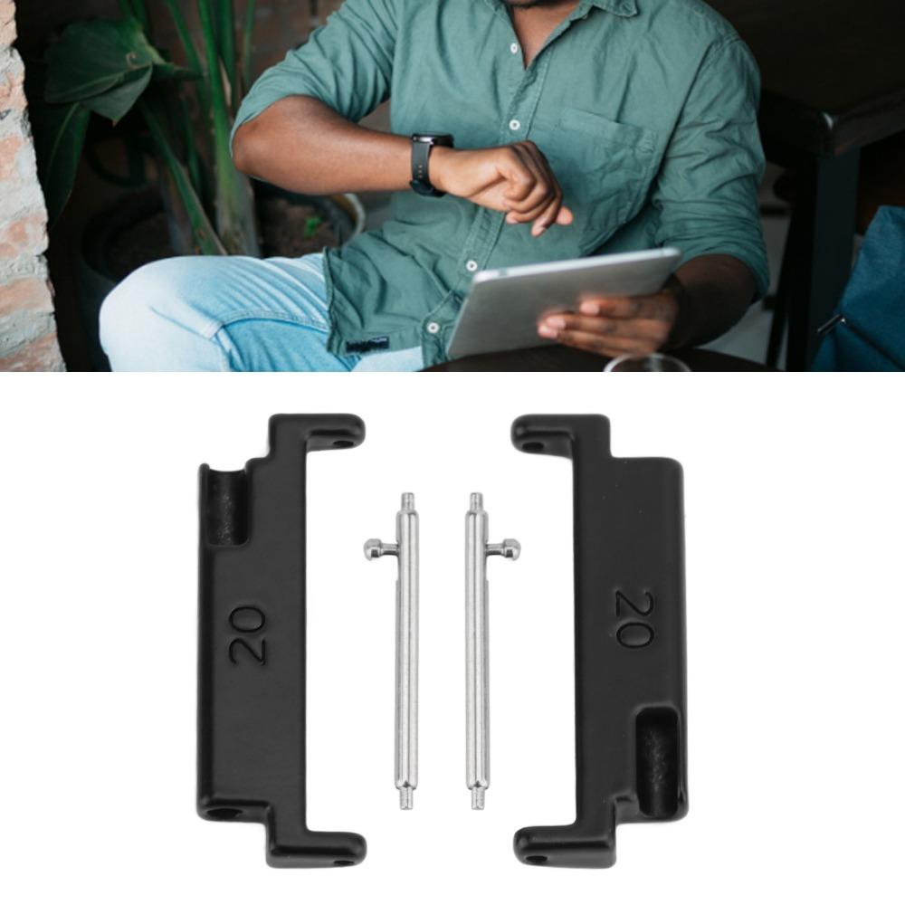 1 Pair 20 To 22mm Watch Strap Connector Black Color Band Connection Adapter  Damaged Connectors