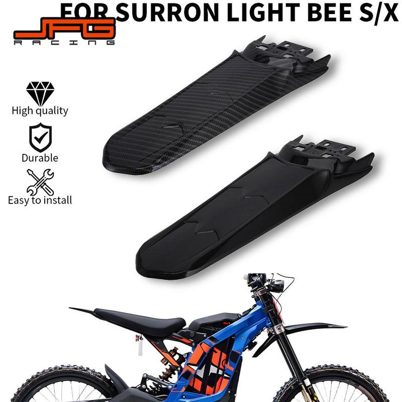 Для Surron Light Bee X S Заднее крыло Грязезащита Удлинение Более длинная Защита хвоста Мотоцикл питбайк Узор из углеродного волокна