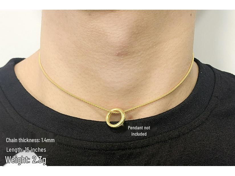 Модное ожерелье из круглых бусин из чистого серебра 999 пробы для мужчин и женщин - Длинная простая цепочка для свитера