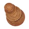 Round Kitchen Handmade Cup Mats Table Padding Bowl Pad Rattan Coasters