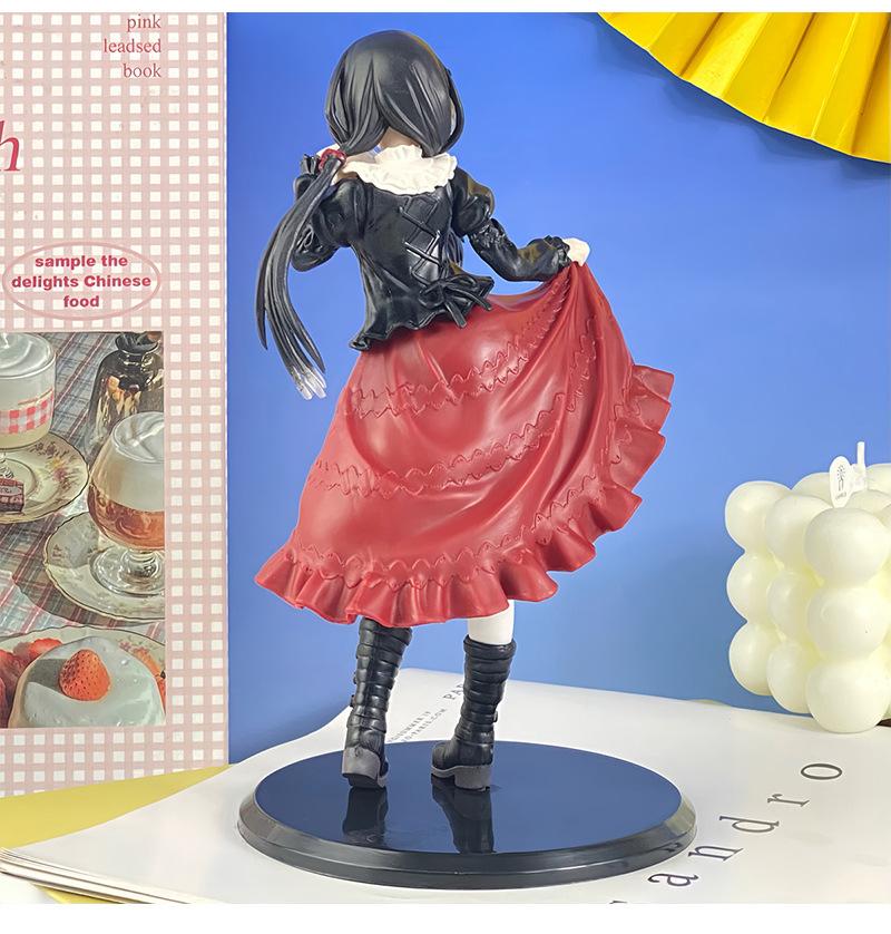 Original 18cm Tokisaki Kurumi PVC Action Figure Collection Casual Outfit Model Toys Children's Ornament Doll Gifts