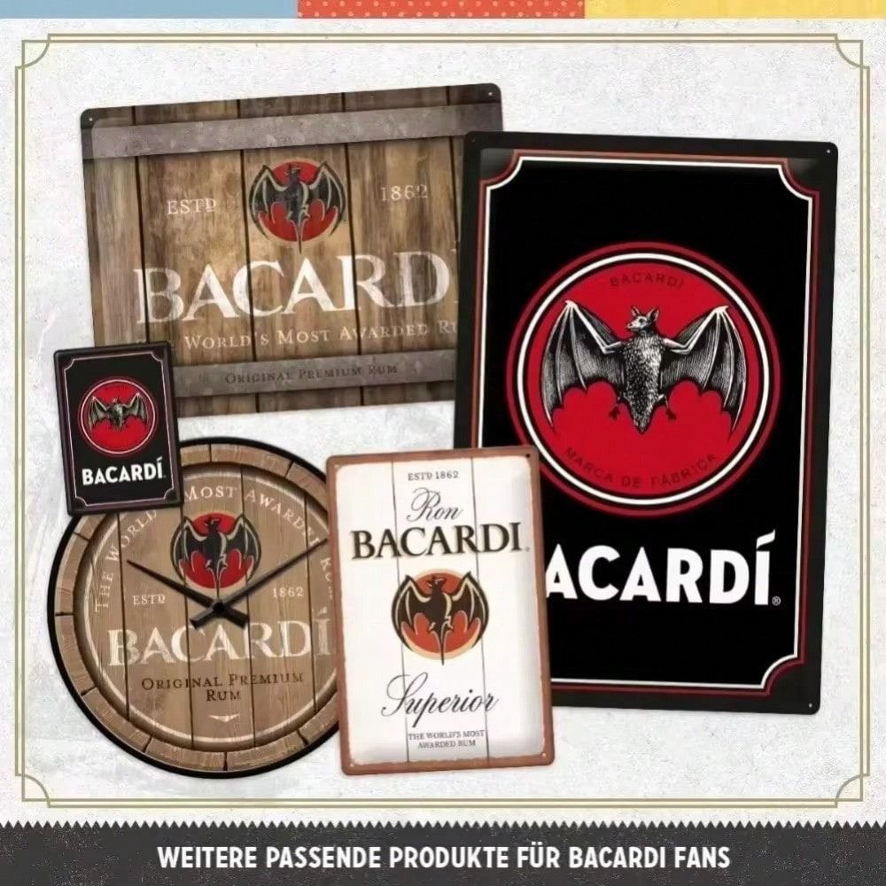 Ретро Металлическая Вывеска Ром Bacardi Декор для Бара