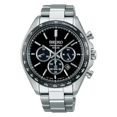 [Часы Seiko] Мужской солнечный хронограф, Seiko Selection The Standard SBPY167, серебристые часы