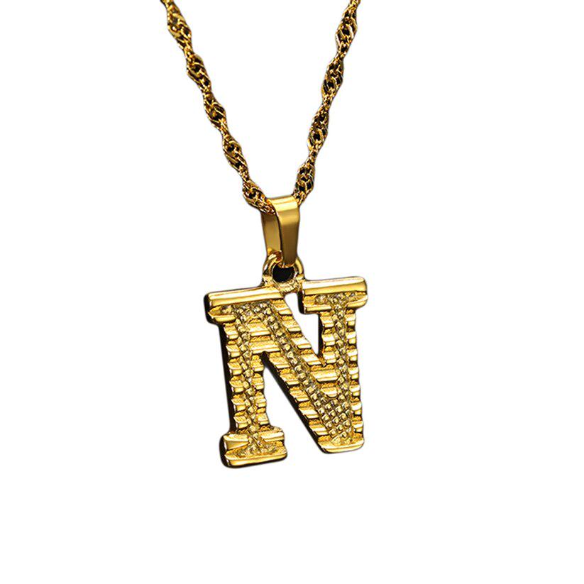 Женское ожерелье с подвеской, ожерелье с начальной буквой, ожерелье-цепочка с подвеской