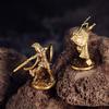 Brass Pewter Spartan Warrior Figurine Set Collectible Desktop Decor Military Model Men Gift