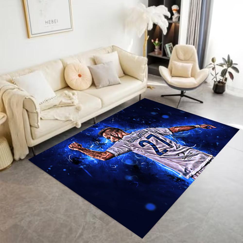 Sampdoria Player Celebration Floor Rug Office Rug Suitable for Bedrooms Playrooms Balcony Kitchen Anti-slip Rug Decorate Offices Best for Christmas