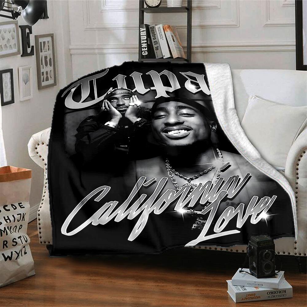 Tupac Art Activism Lightweight Blanket Soft & Perfect for Sofa Couch Office Bed Picnics Four Seasons Multipurpose Modern Ideal Gift Accessory Y15