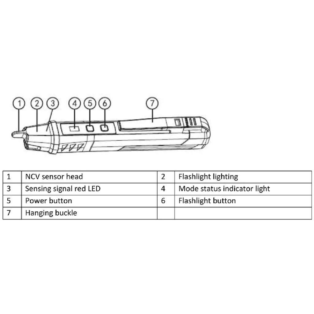 UNI-T UT12D non-contact stylus / high sensitivity, can distinguish between zero and fire line AC 24V ~ 1000V