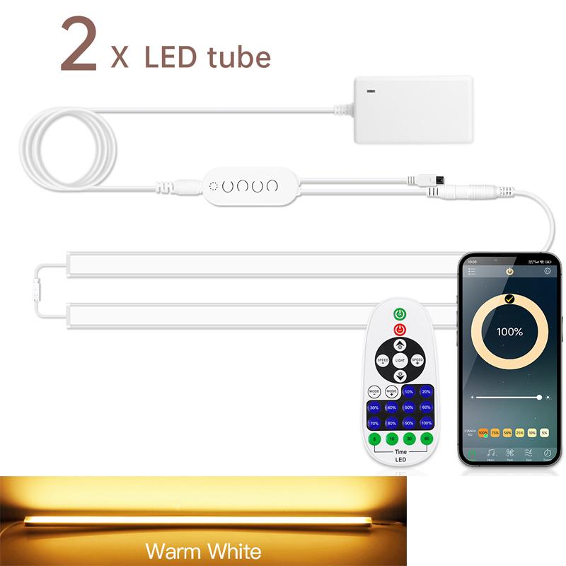 Wireless Bluetooth Remote Control Under Cabinet LED Unit Lights Bar 12V Dimmable Aluminium Tube For Kitchen Counter Closet Lamp