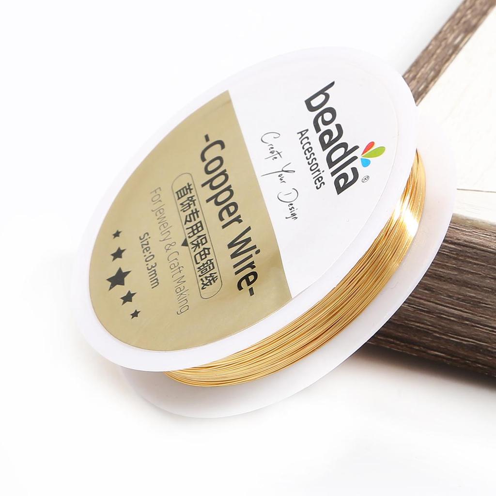 Copper Beading Wire for DIY Bracelet Necklace Colorfast Jewelry Cord String Craft Making