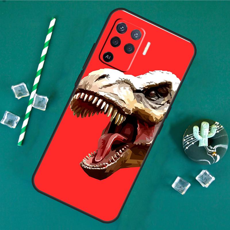 T Rex Dinosaur Tyrannosaurus Case For Oppo A17 A15 A40 A60 A80 A16 A76 A96 A18 A38 A58 A78 A98 A91 A57 A74 A94 A54S Cover