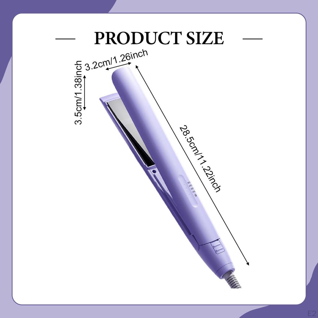 Flat Iron Hair Straightener Curling Portable Gifts Fast Heating Lightweight