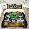 Halloween Horror Characters Print 3Pcs Bedding Setduvet Cover With 2 Bedropillowcase Home Birthday Gift