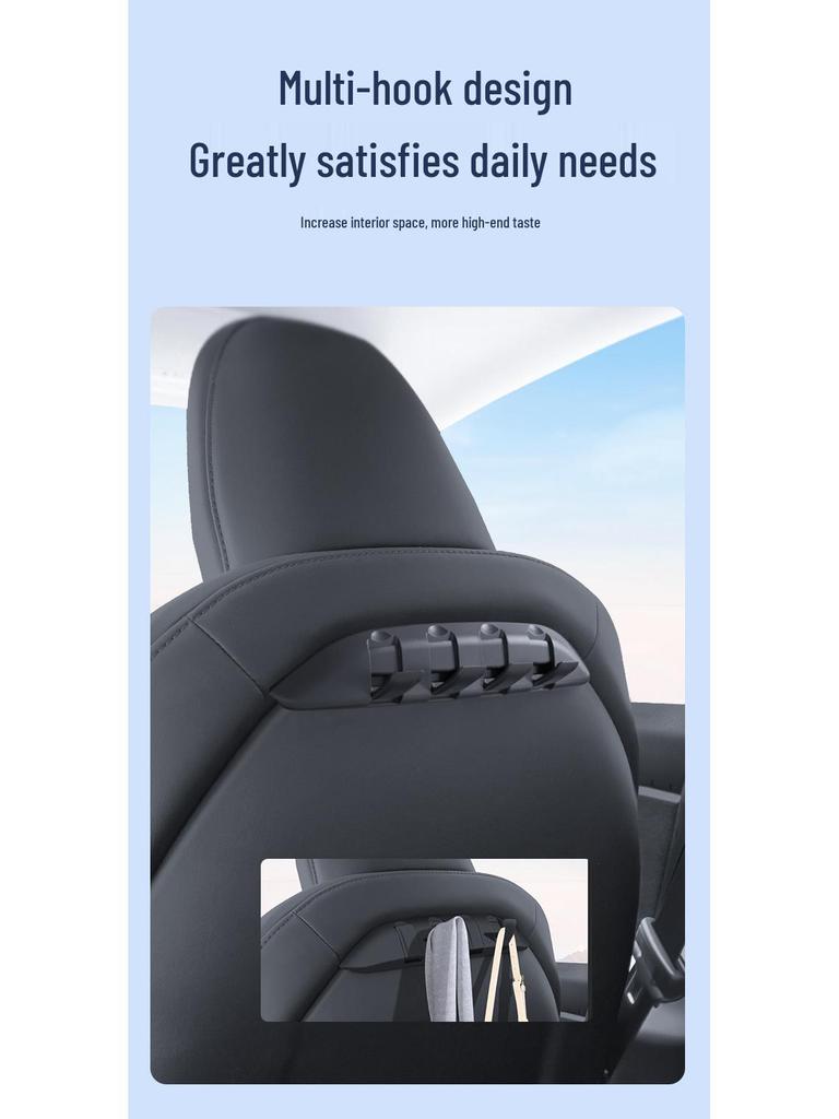 Updated Rear Seat Backrest Hook Cover for Tesla Model 3Y