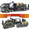 Children's Alloy Transport Toy: Pull-Back Fire Truck, Trailer, Tank & Excavator