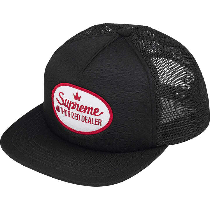 Supreme Официальная черная 5-панельная кепка с сетчатой спинкой (25СС)
