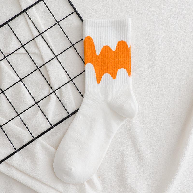 Милые женские носки с рисунком мороженого в корейском стиле, весна/осень, японская мода, чулки средней длины