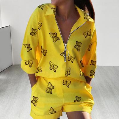 2 шт./компл., рубашка для девочек, шорты, костюм с металлическим кольцом на молнии, женская одежда из двух частей, стильная однотонная женская футболка, топ, брюки, комплект брюк, верхняя одежда